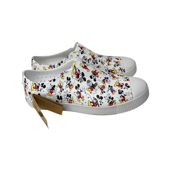 Native Shoes Men\'s Size 10 Women\'s 12 White Jefferson Print Mickey Mouse Disney